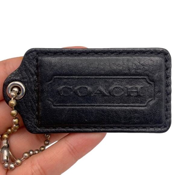 COACH Black HangTag Bag Charm Fob - Picture 1 of 3